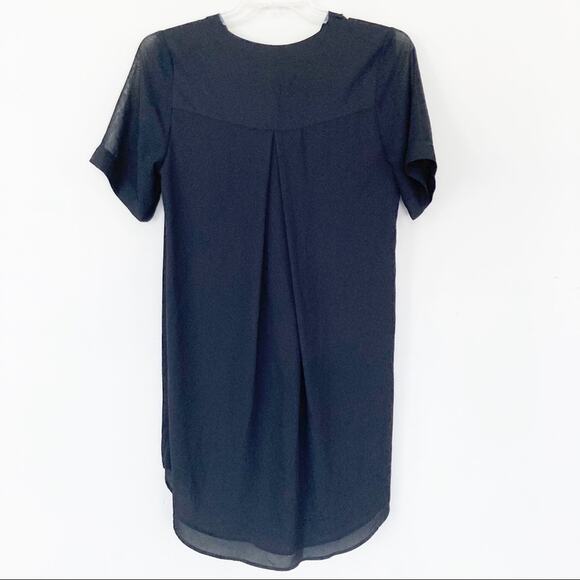 Topshop Black Twist Front Surplice Dress Sz 6 - Picture 7 of 8